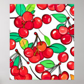 Cherry Muster Design Poster (Vorne)