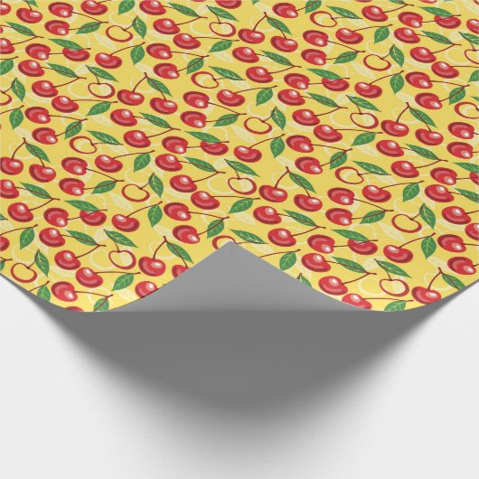Cherry-Muster Geschenkpapier (Ecke)