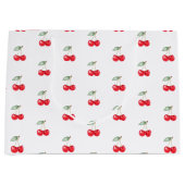 Cherry Muster Geschenktasche Niedlich Red & White Große Geschenktüte (Vorderseite)