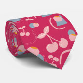 Cherry-Muster Krawatte (Gerollt)