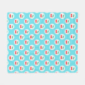 Cherry Muster - Retro Fruit Gift & Decke (Vorderseite (Horizontal))