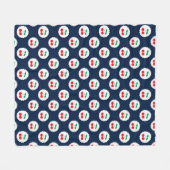 Cherry Muster - Retro Fruit Gift & Decke (Vorderseite (Horizontal))