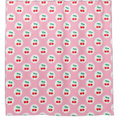 Cherry Muster - Retro Fruit Gift & Decke Duschvorhang (Vorderseite)