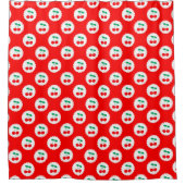 Cherry Muster - Retro Fruit Gift & Decke Duschvorhang (Vorderseite)
