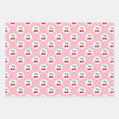 Cherry Muster - Retro Fruit Gift & Decke Geschenkpapier Set (Vorderseite 3)