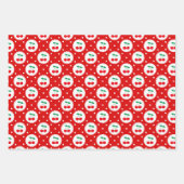 Cherry Muster - Retro Fruit Gift & Decke Geschenkpapier Set (Vorderseite)