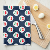 Cherry Muster - Retro Fruit Gift & Decke Geschirrtuch (Viertel Falte)