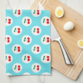 Cherry Muster - Retro Fruit Gift & Decke Geschirrtuch (Viertel Falte)