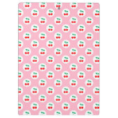 Cherry Muster - Retro Fruit Gift & Decke Klemmbrett (Rückseite)
