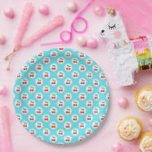 Cherry Muster - Retro Fruit Gift & Decke Pappteller (Party)