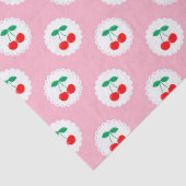 Cherry Muster - Retro Fruit Gift & Decke Seidenpapier (Detail)