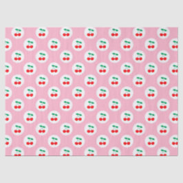 Cherry Muster - Retro Fruit Gift & Decke Seidenpapier