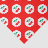 Cherry Muster - Retro Fruit Gift & Decke Seidenpapier (Detail)