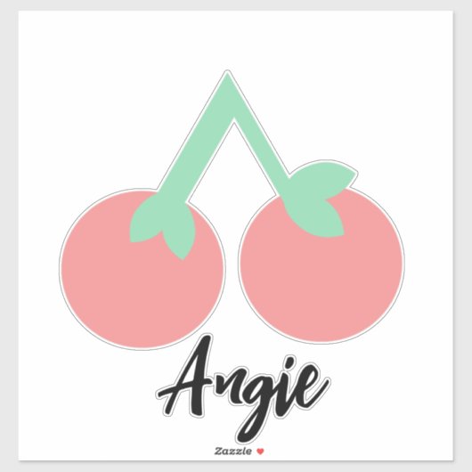 Cherry Name Custom Decal Aufkleber (Blatt)