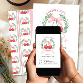 Cherry Nice Girls Club Pink Bow Geburtstag Einladung