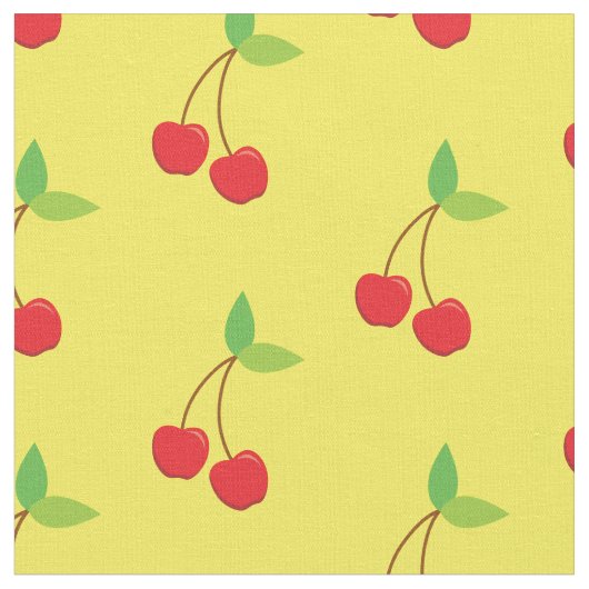 Cherry Niedlich Fruchtkirchen Küche Stoff (Nahaufnahme)
