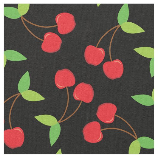 Cherry Niedlich Fruchtkirchen Küche Stoff (Nahaufnahme)