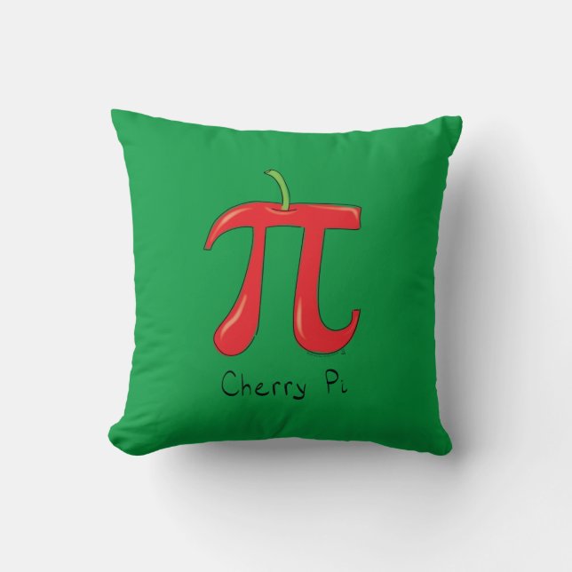 Cherry Niedlich Math Pi Day Pillow Kissen (Vorderseite)