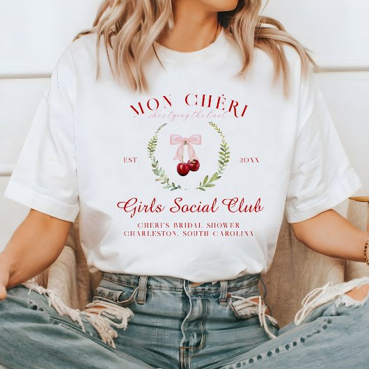 Cherry oben | Bachelorette Bridesmaid T-Shirt