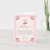 Cherry oben | BRAUTPARTY Dankeskarte (Vorderseite)