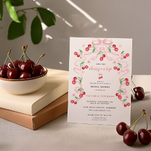 Cherry oben BRAUTPARTY Einladung