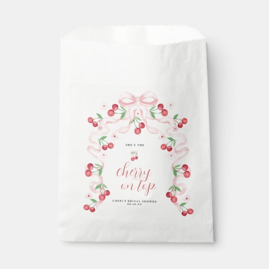 Cherry oben | BRAUTPARTY Geschenktütchen (Vorderseite)