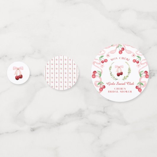 Cherry oben | BRAUTPARTY Konfetti (Vorderseiten)