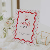 Cherry oben | Karten und Geschenke Brautparty Sockelschild