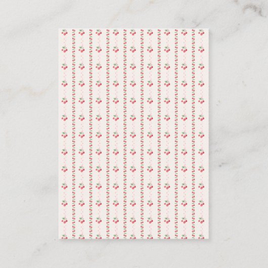 Cherry oben | QR-Code für Brautpartys Begleitkarte (Rückseite)