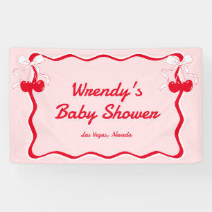 Cherry on top Baby Dusche Empfang Banner