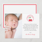 Cherry On Top Baby Dusche Foto Danke Karte (Vorne/Hinten)