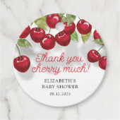 Cherry on Top Baby Dusche Vielen Dank Geschenkanhänger (Vorderseite)