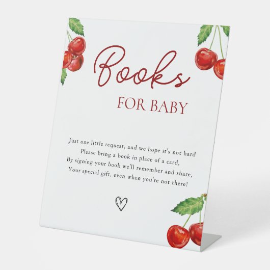Cherry on top Baby Shower Books for Baby Sockelschild (Vorderseite)