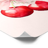 Cherry on Top Baby Shower Books & Gifts Poster (Ecke)