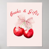 Cherry on Top Baby Shower Books & Gifts Poster (Vorne)