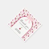Cherry On Top Baby Shower Coquette Pink Cute Serviette (Ecke)