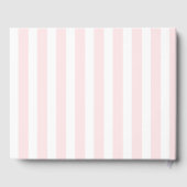 Cherry on Top Baby Shower Custom Pink Stripes Cute Gästebuch (Rückseite)