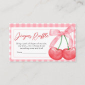Cherry on Top Baby Shower Diaper Raffle Begleitkarte (Vorderseite)