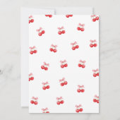 Cherry on Top Baby Shower Einladung (Rückseite)