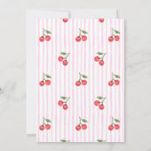 Cherry on top Baby Shower Einladung (Rückseite)