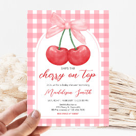 Cherry on Top Baby Shower Einladung
