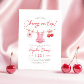 Cherry on Top Baby Shower Einladung