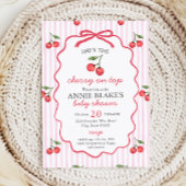 Cherry on top Baby Shower Einladung