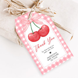 Cherry on Top Baby Shower Favor Tags Geschenkanhänger