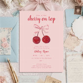 Cherry on Top Baby Shower Invitation Einladung