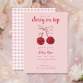 Cherry on Top Baby Shower Invitation Einladung