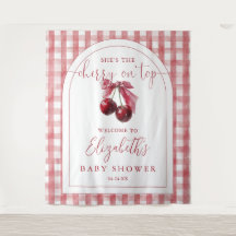 Cherry On Top Baby Shower Photo Backdrop