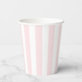 Cherry on Top Baby Shower Pink Stripes Coquette Pappbecher (Rückseite)