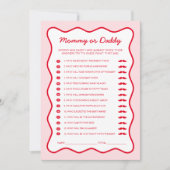 Cherry on Top Baby Shower raten wer Game Card Einladung (Vorderseite)