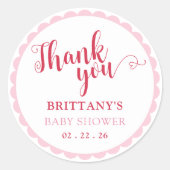 Cherry On Top Baby Shower Round Stickers (Vorderseite)